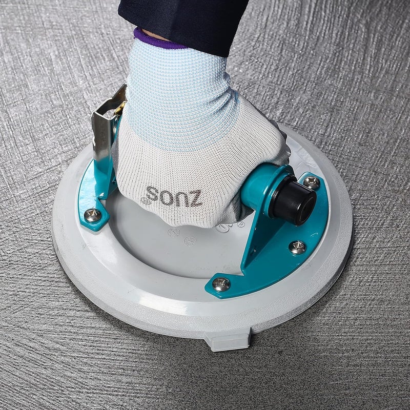 ZUOS 8" vacuum Suction Cup for Granite & Glass Lifting, Vacuum Suction Cup Vacuum Glass Lifter with Metal Handle and ABS Pump,500 lbs Load Capacity(Gray suction cup) - Image 5
