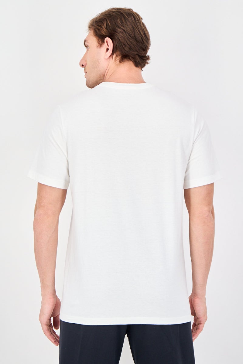 Nike Men Sportswear Fit Short Sleeve Baseball T-Shirt, White - Image 4