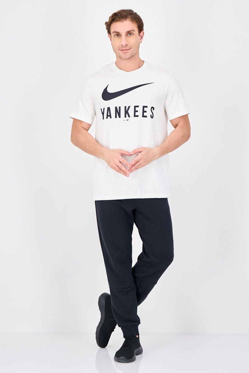 Nike Men Sportswear Fit Short Sleeve Baseball T-Shirt, White - Image 3