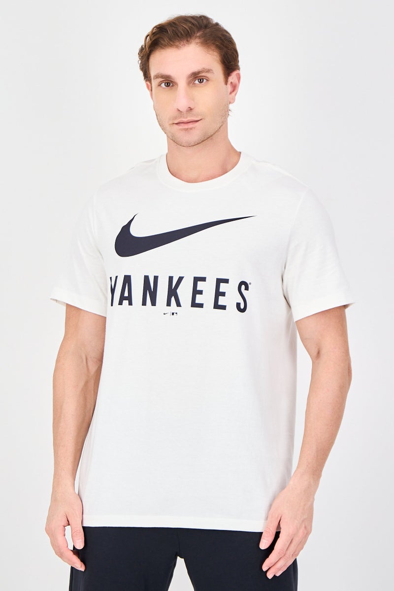 Nike Men Sportswear Fit Short Sleeve Baseball T-Shirt, White - Image 1
