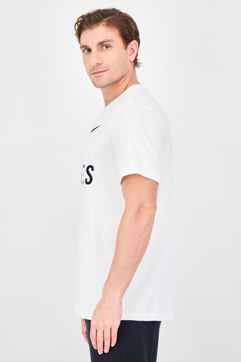 Nike Men Sportswear Fit Short Sleeve Baseball T-Shirt, White - Image 2