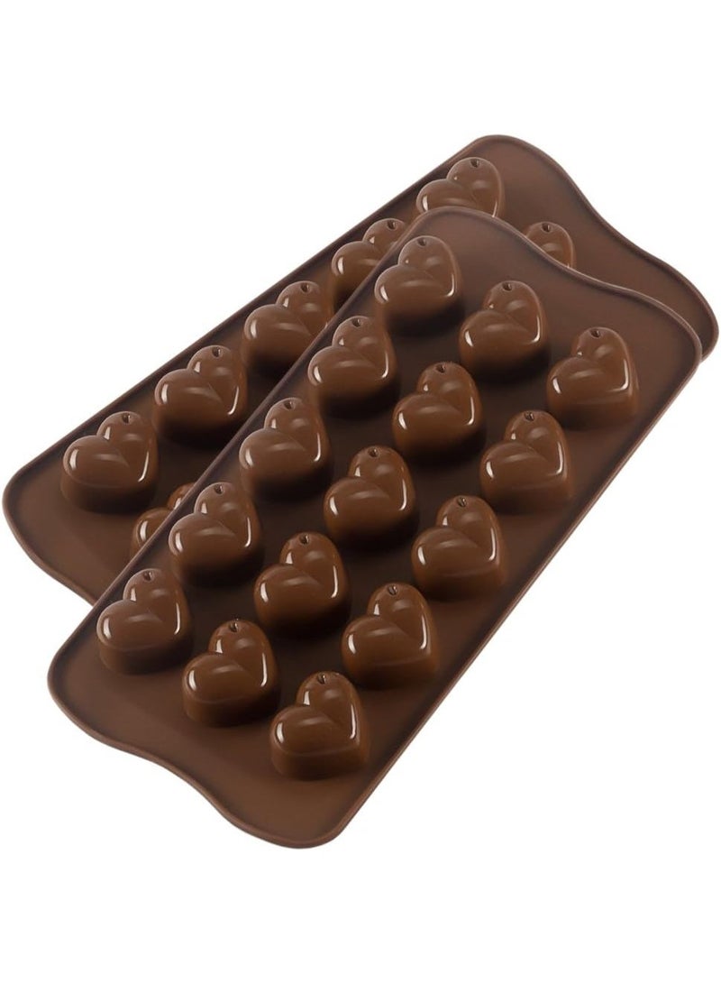 Silicone Heart Chocolate Mold, Candy Molds for Party, Wedding, Jelly, Heart Shaped Ice Cube, Pack of 4 - Image 2
