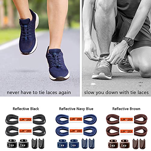 UpUGo Elastic Shoe Laces, 3 Pairs No Tie Shoe Laces Tieless for Kids, Adults, Elderly, One Size Fit All - Image 2