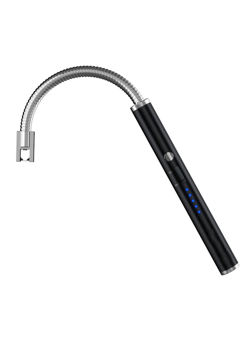 SKY-TOUCH - 360 درجة يندبروف عديمة اللهب مرنة الرقبة طويلة USB نوع C قابلة للشحن شمعة كهربائية قوس أخف مع شاشة LED للبطارية - Image 1