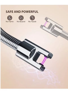 SKY-TOUCH 360 Degree Windproof Flameless Flexible Neck Long USB Type-C Rechargeable Electric Candle Arc Lighter With LED Battery Display  - Image 3
