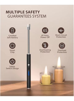 SKY-TOUCH 360 Degree Windproof Flameless Flexible Neck Long USB Type-C Rechargeable Electric Candle Arc Lighter With LED Battery Display  - Image 2