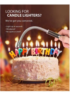 SKY-TOUCH 360 Degree Windproof Flameless Flexible Neck Long USB Type-C Rechargeable Electric Candle Arc Lighter With LED Battery Display  - Image 4