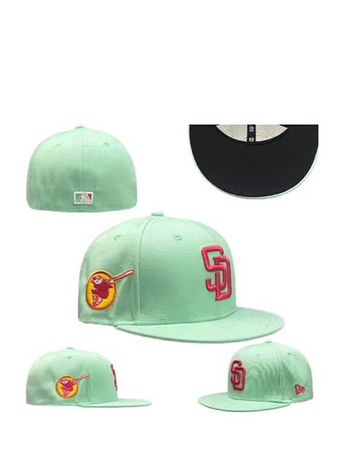 NEW ERA Mint Green Flat - Brim Baseball Cap, Trendy Style, 58.7cm