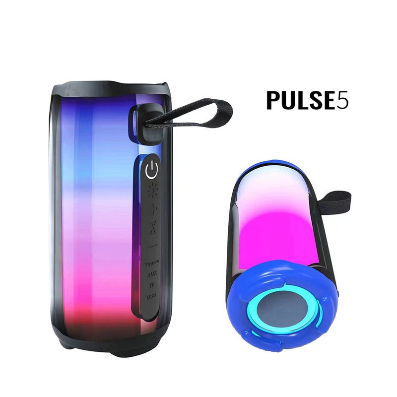 Pulse5 Full Screen Colorful Bluetooth Speaker with Mic P5 black 