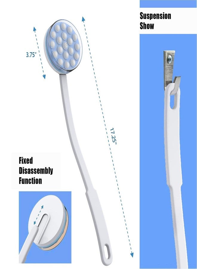 DIYOHFE Body Scrubber for Shower, Body Bath Massage,17 in Lengthen Long Handle Body Brush, Massage Can Produce Rich Foam, Long Handle Back Scrubber for Women&Men - Image 4