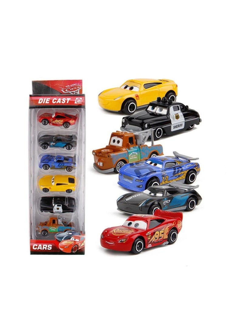 6pcs/Lot Figures Mini Pvc Action Figure Model Dolls Classic Lightning Mcqueen Jackson Storm Toys Car - Image 1