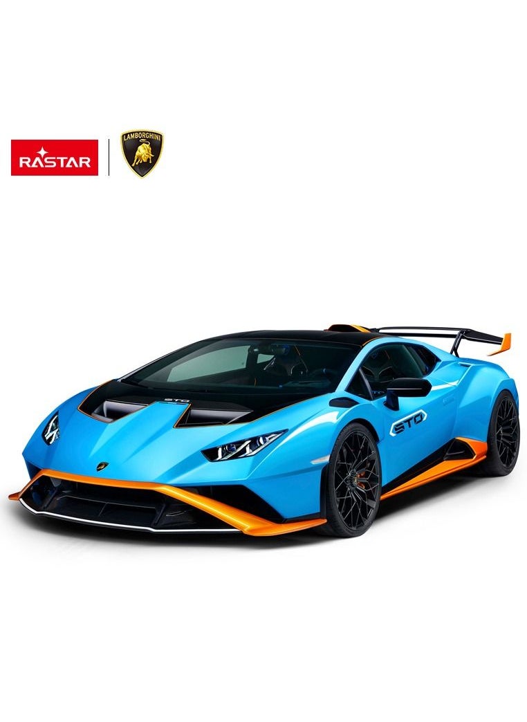 RASTAR - Lamborghini Huracan STO Radio Remote Control R/C Toy Car Model Vehicle 1/14 Scale - Blue - Image 1