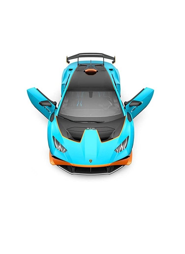 RASTAR - Lamborghini Huracan STO Radio Remote Control R/C Toy Car Model Vehicle 1/14 Scale - Blue - Image 1