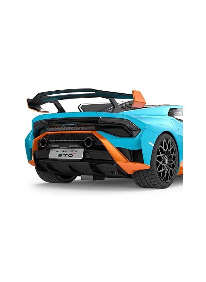 RASTAR - Lamborghini Huracan STO Radio Remote Control R/C Toy Car Model Vehicle 1/14 Scale - Blue - Image 1