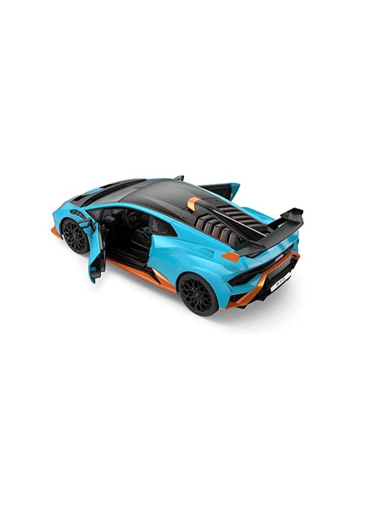 RASTAR - Lamborghini Huracan STO Radio Remote Control R/C Toy Car Model Vehicle 1/14 Scale - Blue - Image 1