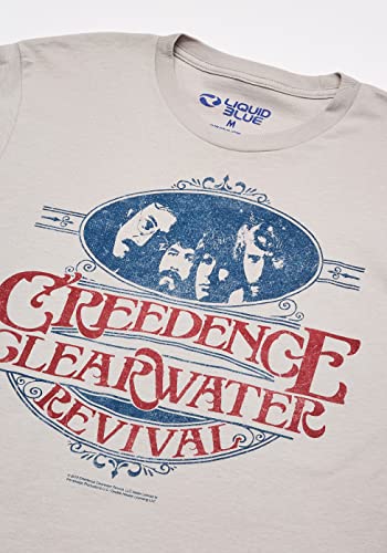 Liquid Blue unisex adult Creedence Clearwater Revival Travelin' Band T-shirt T Shirt, Grey, Medium US - Image 3