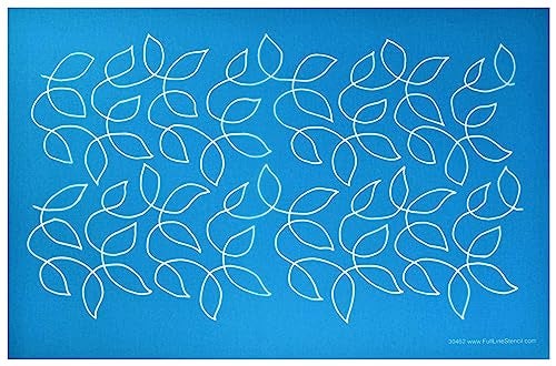 Full Line Stencil - Large Meandering Leaves- Edge to Edge Stencil, Continuous Line Template for Free Motion Quilting, Domestic Machine Quilting, Hand Quilting, Long-Arm Quilting (30462) - Image 1