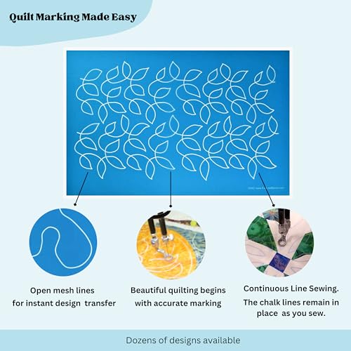 Full Line Stencil - Large Meandering Leaves- Edge to Edge Stencil, Continuous Line Template for Free Motion Quilting, Domestic Machine Quilting, Hand Quilting, Long-Arm Quilting (30462) - Image 3