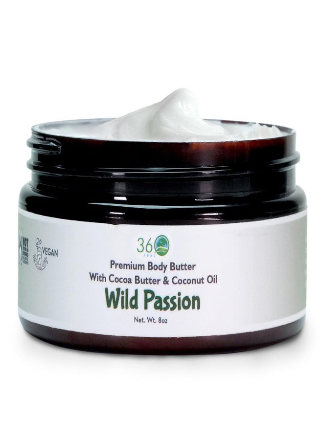360Feel Wild Passion Body Butter - Nourishing and Hydrating Shea Body Butter with a Gentle Formula - Handmade with Essential Oils - Creamy Formula for Daily Use - Zero Harsh Additives - 8 Ounce - Image 1