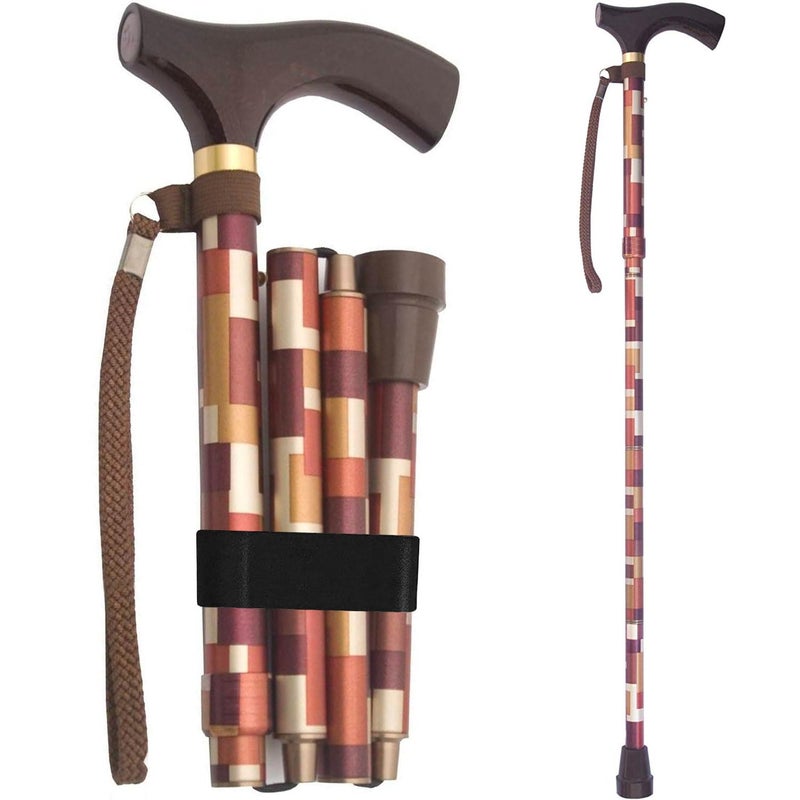 Switch Sticks Walking Cane for Men or Women, Foldable and Adjustable from 32-37 Inches, FSA and HSA Eligible, Maple - Image 1