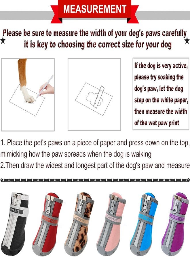 QUMY Dog Shoes for Small Dogs, Puppy Dog Boots & Paw Protector for Winter Snow Day, Summer Hot Pavement, Waterproof in Rain Weather, Ourdoor Hiking, Indoor Hardfloors Skid-resistant Sole Purple Size 4 - Image 2