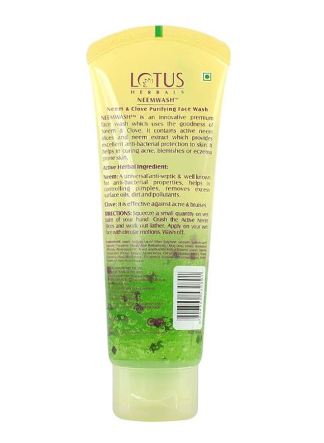 LOTUS HERBALS Neemwash Neem & Clove Ultra-Purifying Face Wash With Active Neem Slices  - Image 2