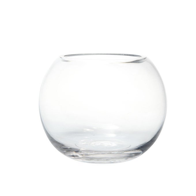 GLASS FISHBOWL VASE 125CM X 10CM