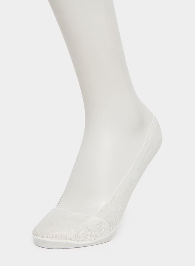 Styli Pack of 2 - Lace Trim No-Show Socks - Image 2