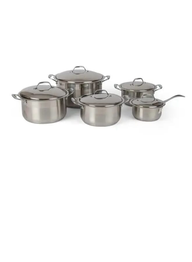 Rocky 10 Pieces Cookware Stainless Steel Set
