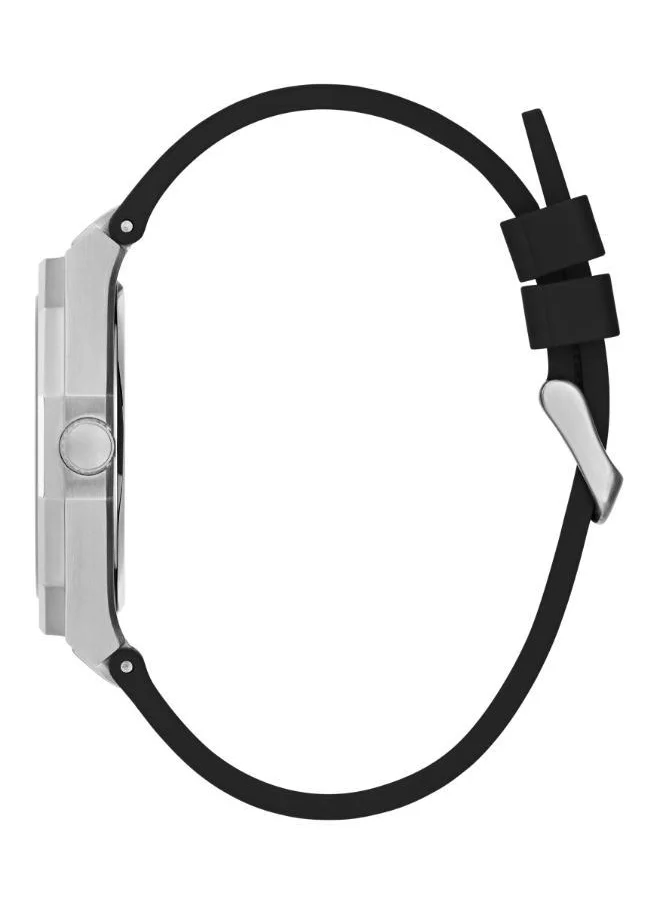 جس Asset Leather Strap Analog Watch