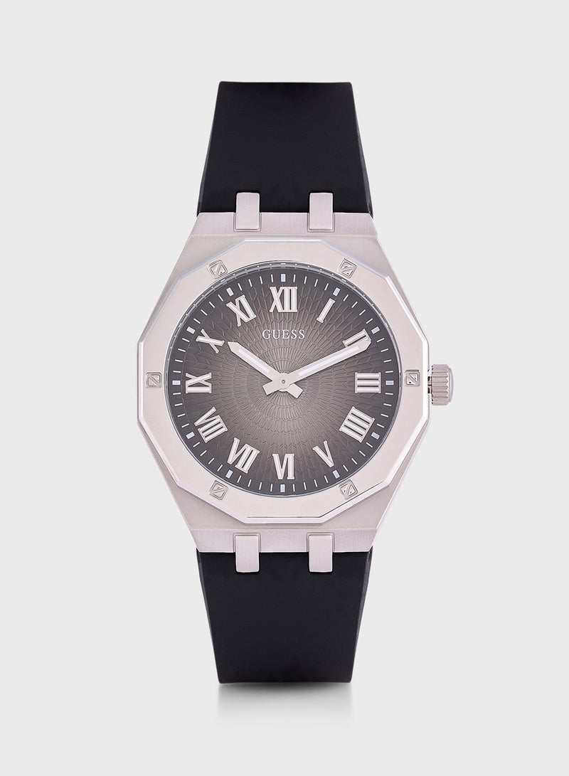 GUESS Asset Leather Strap Analog Watch  - Image 1