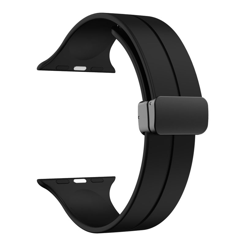 Like Star® Magnetic Silicone Watchband Compatible with Apple Watch Ultra 2＆Ultra 49mm 45mm 44mm 42mm 46mm-Men&Women Strap for iWatch Se10/9/8/7/6/5/4/3/2/1 SE 46/44/45/49/42mm(Series 3/2/1) - Image 5