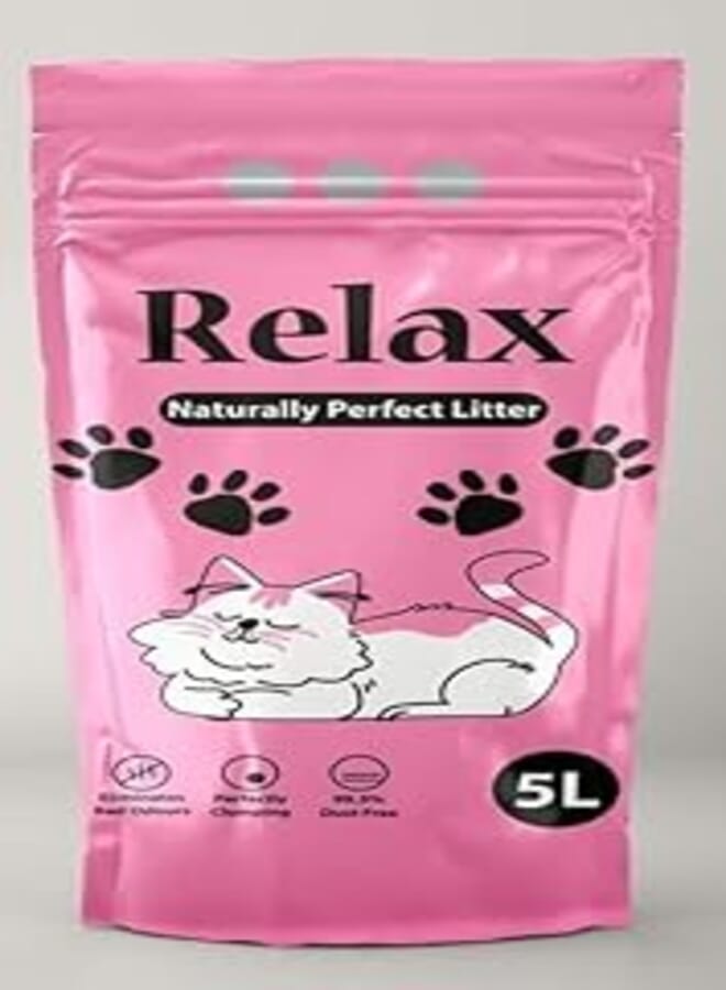 5L Bentonite Cat Litter Sand - Naturally perfect litter collection for cats' comfort