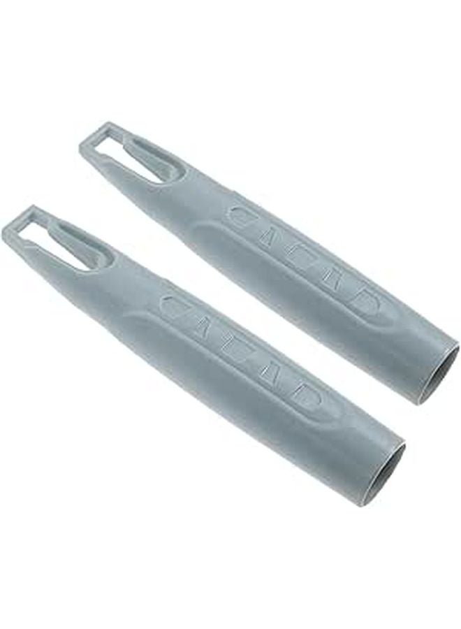 Broom Handle Grip Replacement Sleeve 19mm Light Green 2 Pack Sturdy End Caps - Image 1