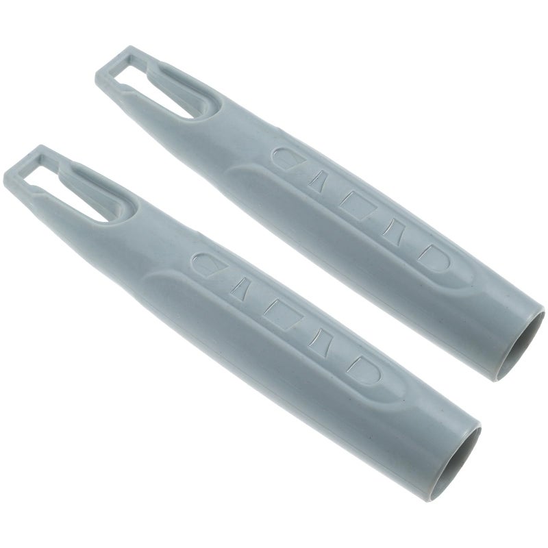 Broom Handle Grip Replacement Sleeve 19mm Light Green 2 Pack Sturdy End Caps - Image 2
