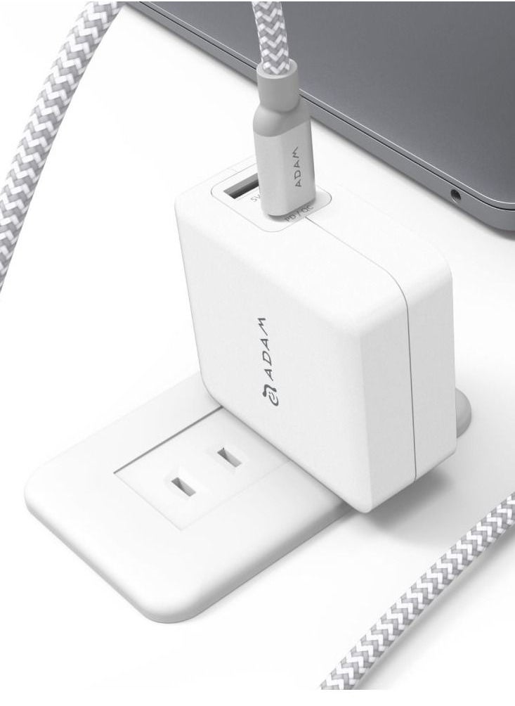 ADAM ELEMENTS ADAM ELEMENTS Omnia F2 USB C Pd 3.0 Fast Wall Charger 30W White  - Image 3