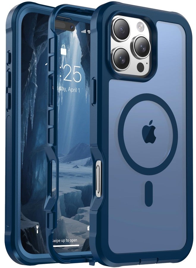 jaroco Magnetic for iPhone 16 Pro Max Case, [Compatible with MagSafe][Military Grade Drop Protection][Heavy Duty Protection][Non-Slip][Shockproof] 2-Layer Durable Bumper Phone Case 6.9''-Deep Blue - Image 1