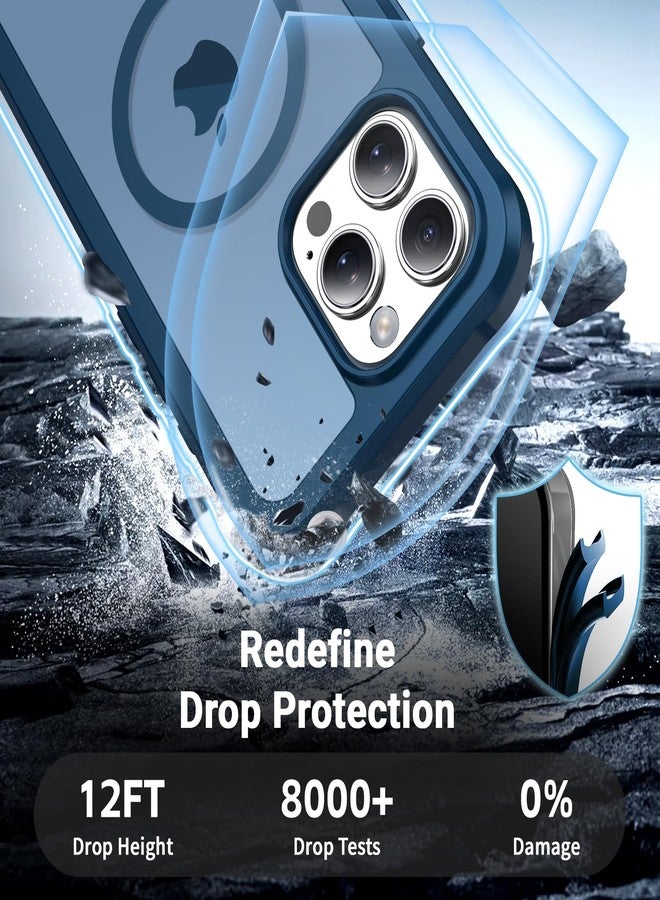 jaroco Magnetic for iPhone 16 Pro Max Case, [Compatible with MagSafe][Military Grade Drop Protection][Heavy Duty Protection][Non-Slip][Shockproof] 2-Layer Durable Bumper Phone Case 6.9''-Deep Blue - Image 3