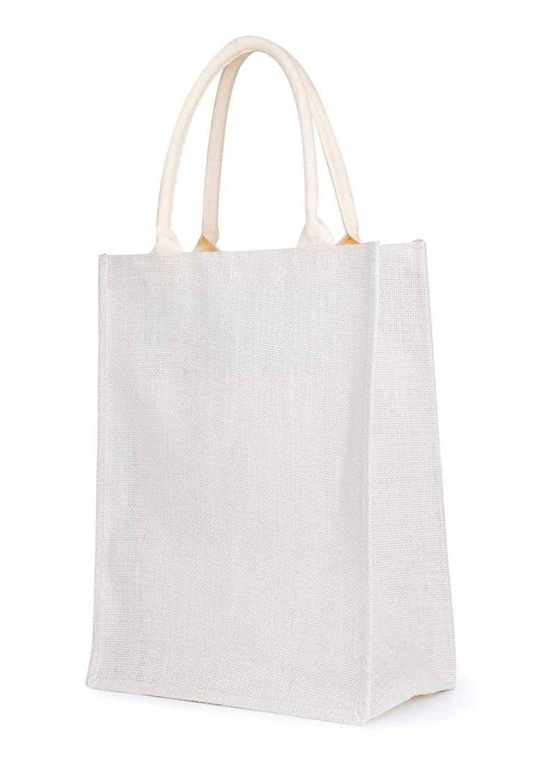 Eco-neutral Waterproof Coating With Soft Handle Jute Tote Shopping Bag - Image 1