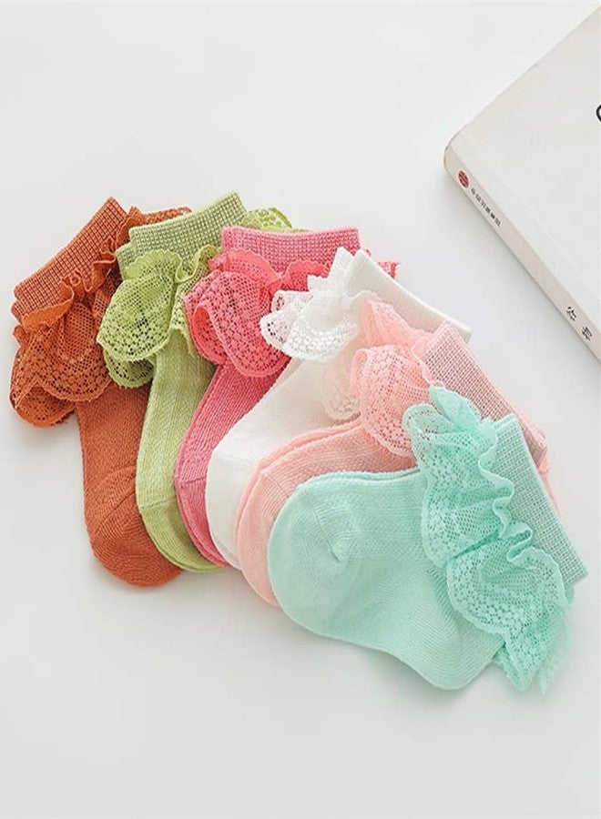QandSweet Newborn Girls' Socks Baby Ankle Sock for Infant and Toddlers (Lots of 6 Pairs, 0-6 Months) - Image 3