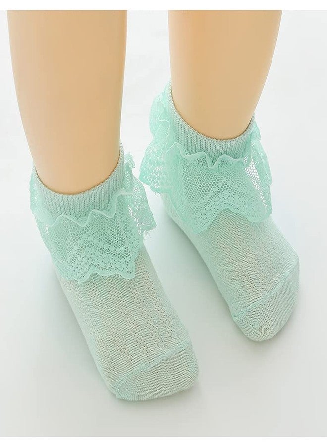 QandSweet Newborn Girls' Socks Baby Ankle Sock for Infant and Toddlers (Lots of 6 Pairs, 0-6 Months) - Image 5