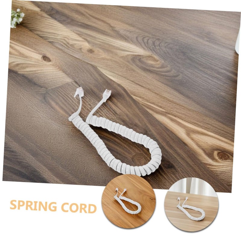 3Pcs Flexible Coil Phone Cord for Landline Telephones Durable Receiver Wire Spring Design for Easy Storage - Image 4
