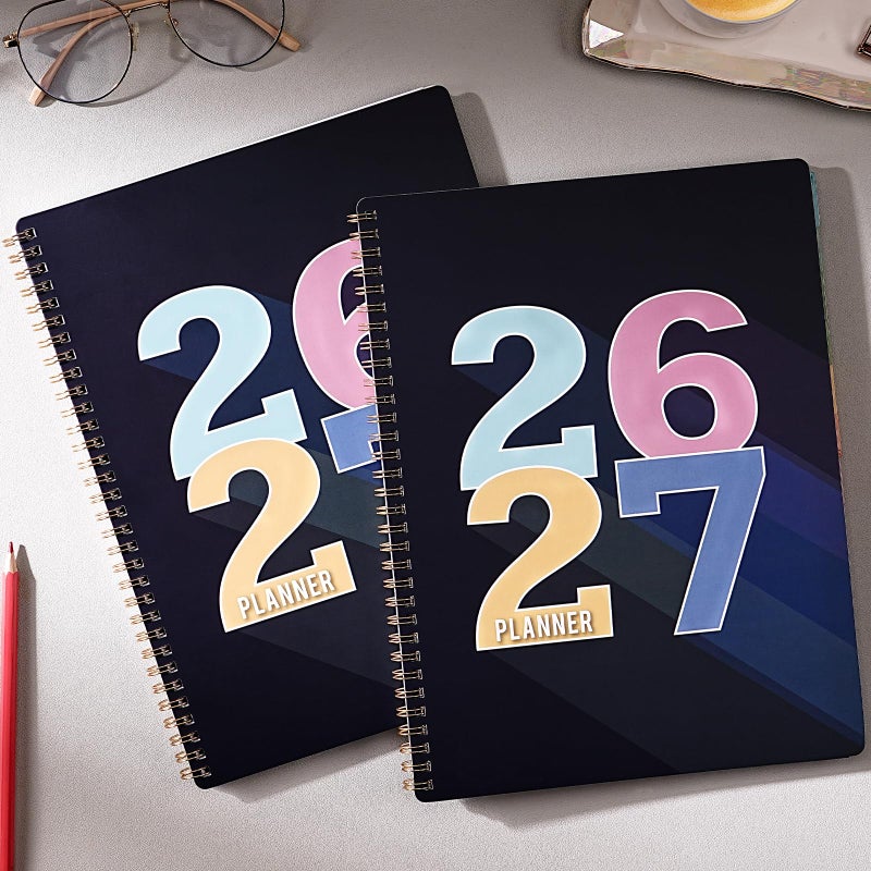 Indeme Planner 2026-2027 - 2026-2027 Planner weekly and monthly, July 2026 - June 2027, 9" x 11", Academic Calendar 26-27 with Colourful Tabs, Inner Pocket, Premium Paper, Twin-wire Binding - Image 2