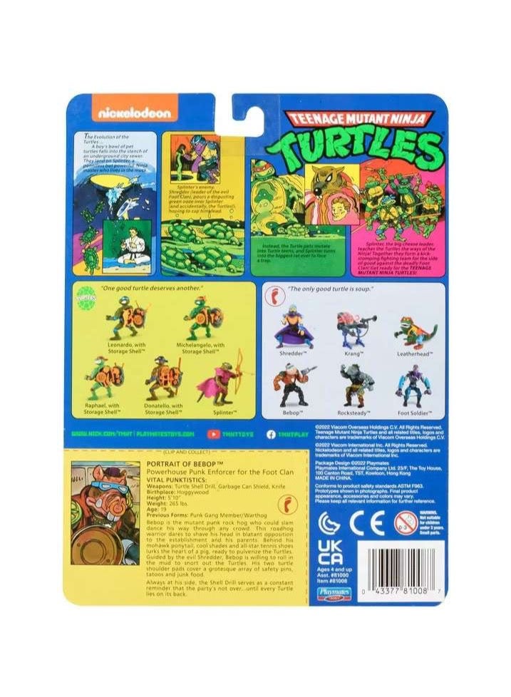 TMNT Teenage Mutant Ninja Turtles 4” Original Classic Basic Figure Bebop - Image 2