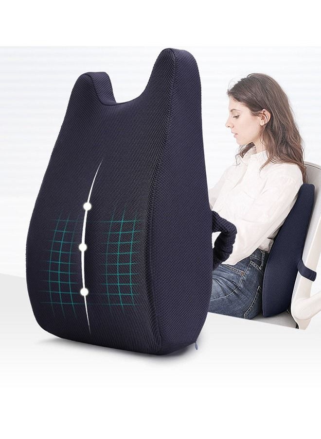 XiuWoo - Memory Foam Back Cushion Lumbar Support With Mesh Cover For Office Home Driver School - Image 1