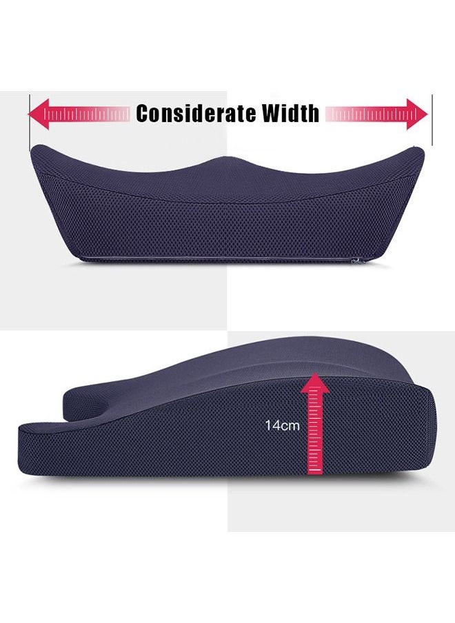 XiuWoo - Memory Foam Back Cushion Lumbar Support With Mesh Cover For Office Home Driver School - Image 1