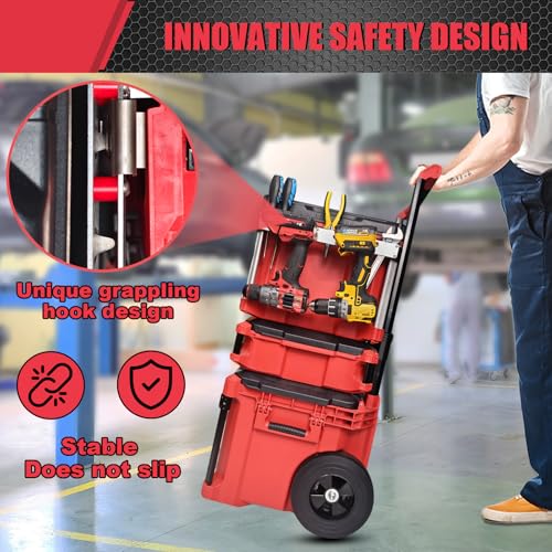 BPOPO Power Drill Holder Fits for Milwaukee Packout Toolbox,Tape Measure Tool holder,Hanging Screwdrivers, Wrenches on The Side for Packout Toolbox Organizer - Image 4
