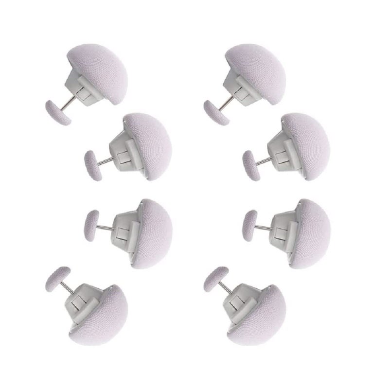 SHFTI Quilt Fixing Clips Duvet Cover ClipsMushroom Round Fixing Clips with ButtonsBedroom Duvet Fixing Holder Quilt Cover Pins Grey Pack of 8