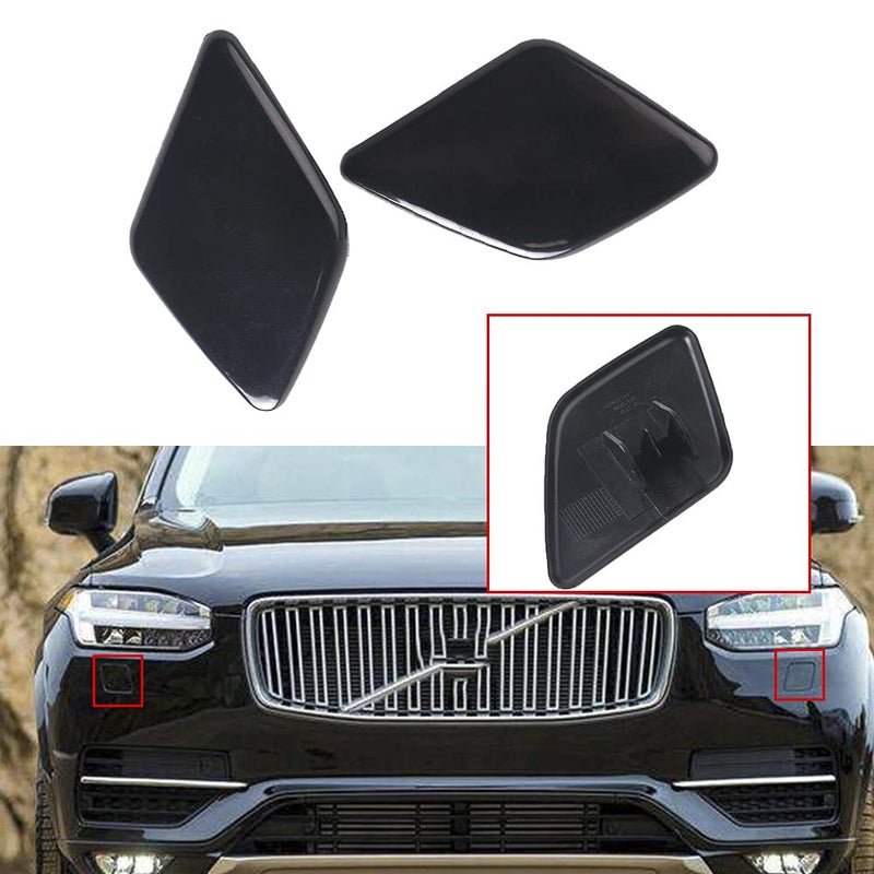 CNUPSM Front Bumper Headlight Washer Cover Cap 39875253 39875254 1 Pair Right And Left Side Compatible With Volvo XC90 2007-2014 - Image 3