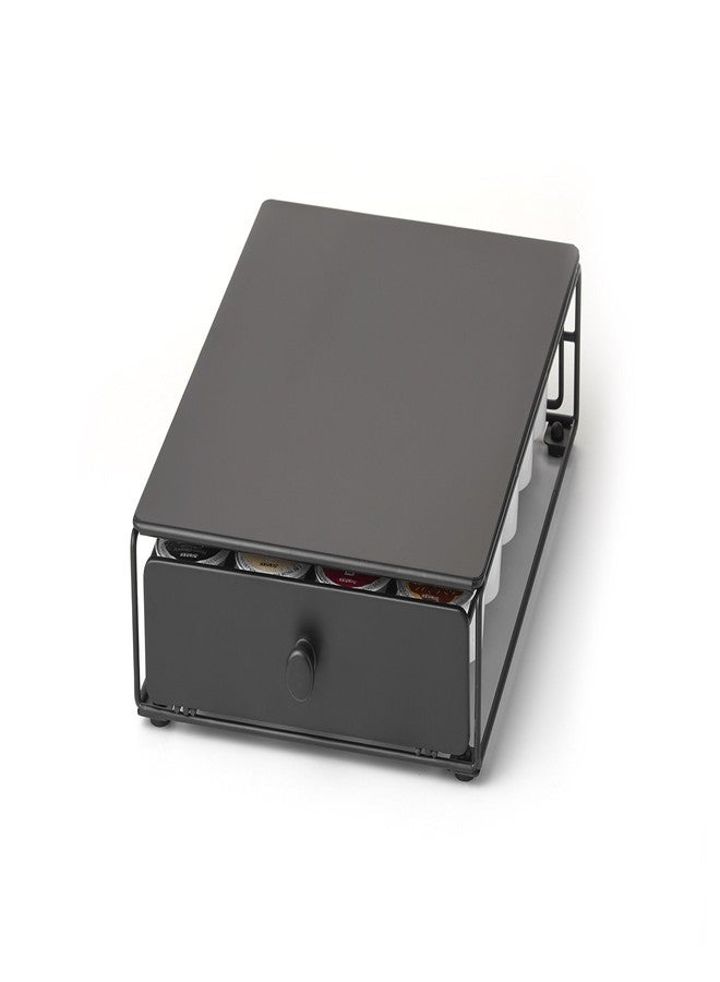 Nifty Solutions Nifty Coffee Pod Mini Drawer - Black Finish, Compatible with K-Cups, 24 Pod Pack Holder, Non-Rolling, Under Coffee Pot Storage, Sliding Drawer, Home Kitchen Counter Organizer - Image 2